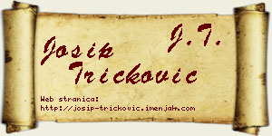 Josip Tričković vizit kartica